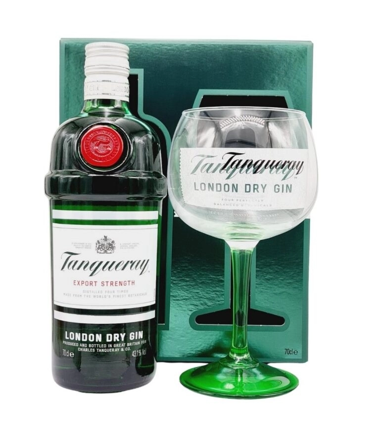  Gin Tanqueray Dry 0.7L+1 Pahar 0